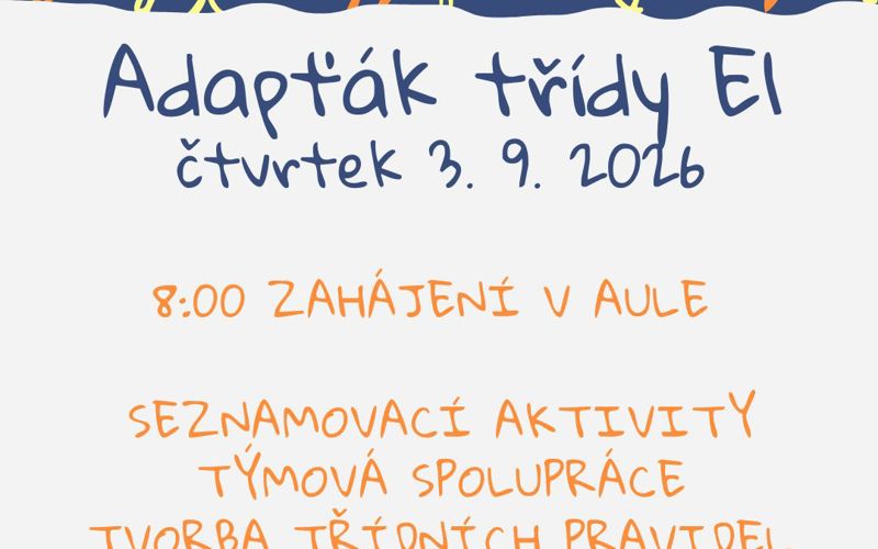 Adaptační den třídy E1